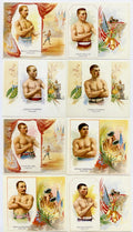1889 Allen & Ginter N-43 Large Card Re-print Boxing Card Set (8)