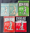 1926 to 1936 EVERLAST BOXING RECORD BOOKS Lot of (5) Different Volumes