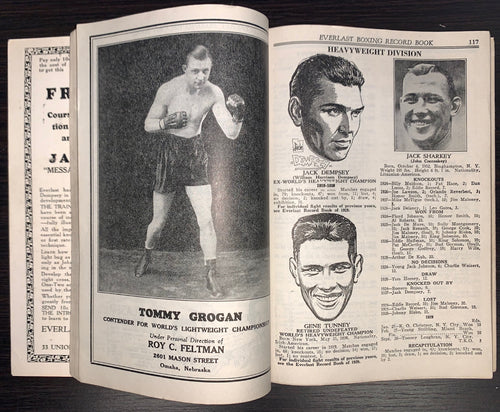 1930 Everlast Boxing Record Book - Edited by John J. Romano with Cartoons by Will. Gould (352 pages)