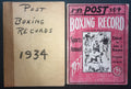 1934 and 1937 POST Boxing Record Books (2)