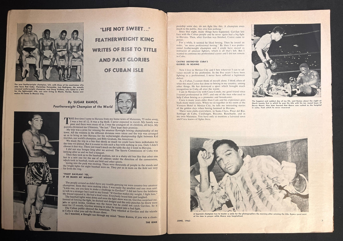 1963 June MUHAMMAD ALI The Ring Magazine (1st ALI Ring Mag Solo Cover Appearance)