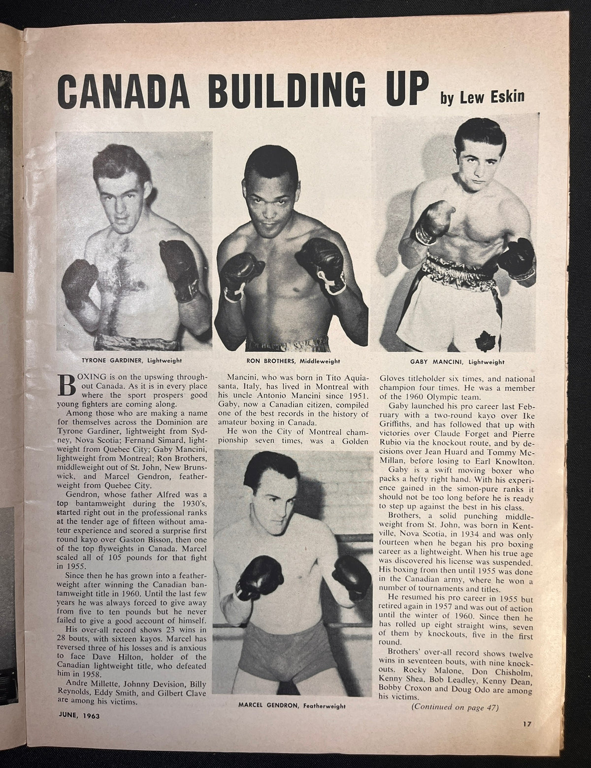 1963 June MUHAMMAD ALI The Ring Magazine (1st ALI Ring Mag Solo Cover Appearance)