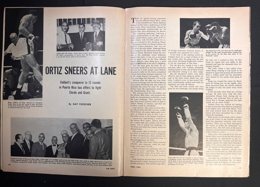 1963 June MUHAMMAD ALI The Ring Magazine (1st ALI Ring Mag Solo Cover Appearance)