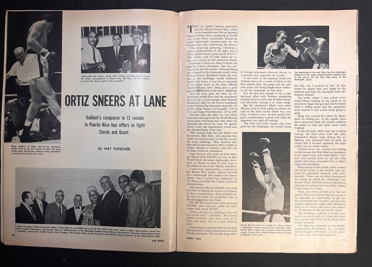 1963 June MUHAMMAD ALI The Ring Magazine (1st ALI Ring Mag Solo Cover Appearance)