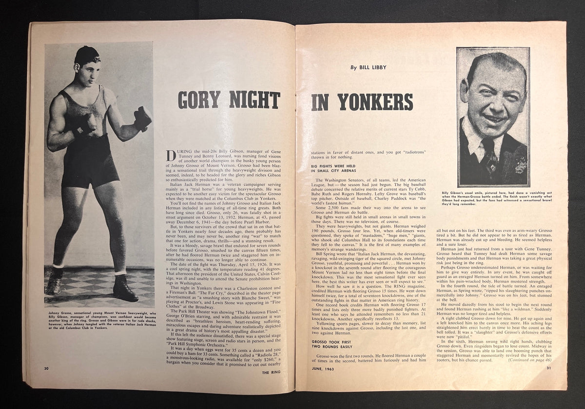 1963 June MUHAMMAD ALI The Ring Magazine (1st ALI Ring Mag Solo Cover Appearance)