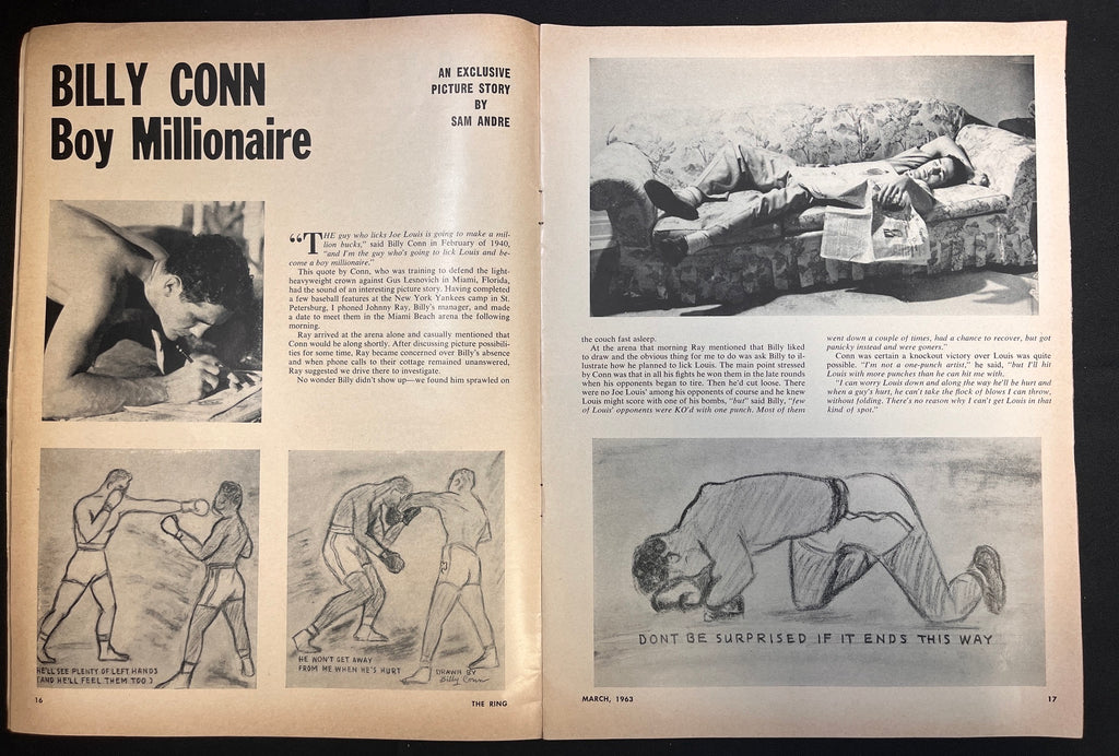 1963 March - The Ring Magazine - Doug Jones vs. Zora Folley on Cover