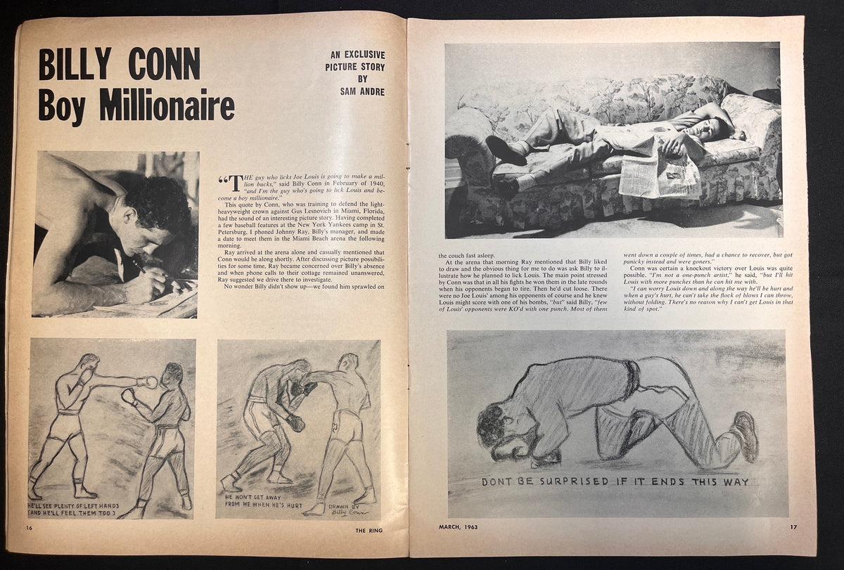 1963 March - The Ring Magazine - Doug Jones vs. Zora Folley on Cover