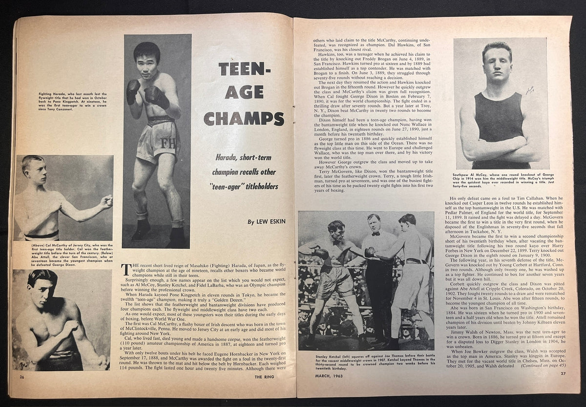 1963 March - The Ring Magazine - Doug Jones vs. Zora Folley on Cover