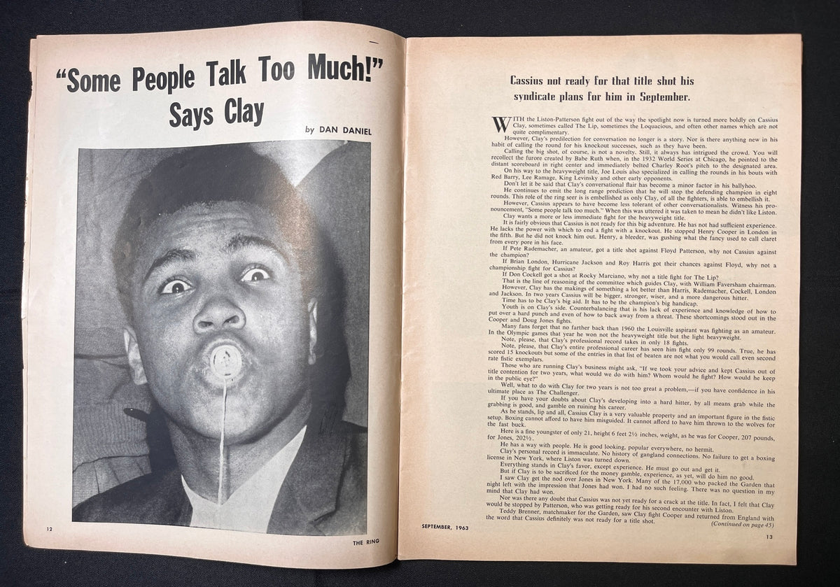 1963 September - The Ring Magazine - Muhammad Ali / Cassius Clay "Some People Talk Too Much"