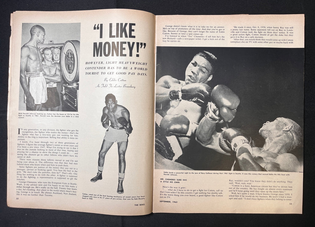 1963 September - The Ring Magazine - Muhammad Ali / Cassius Clay "Some People Talk Too Much"