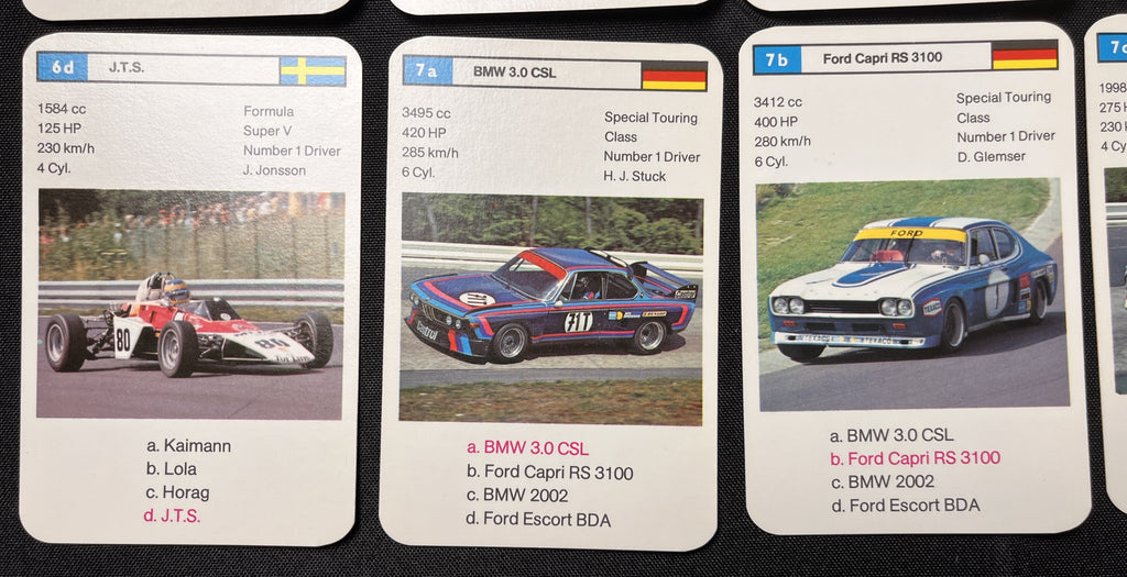 1975 Dubreq F1 RACING CARS Top-Trumps Complete Set (32+) Graham Hill, Emerson Fittipaldi, Jacky Ickx ++++