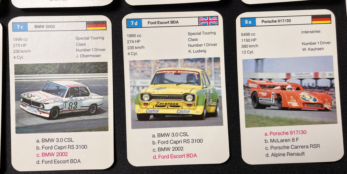 1975 Dubreq F1 RACING CARS Top-Trumps Complete Set (32+) Graham Hill, Emerson Fittipaldi, Jacky Ickx ++++