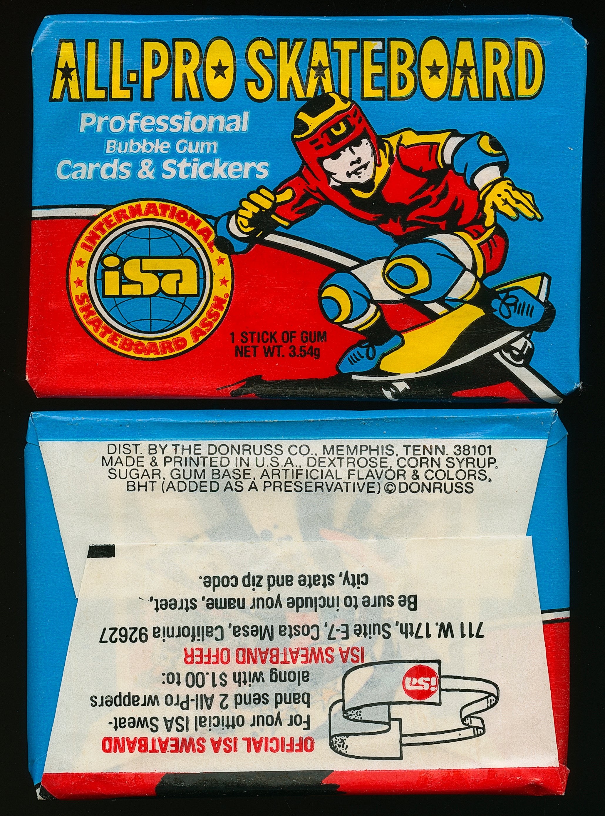 1978 Donruss ALL-PRO SKATEBOARD Lot of (2) Unopened Wax Packs
