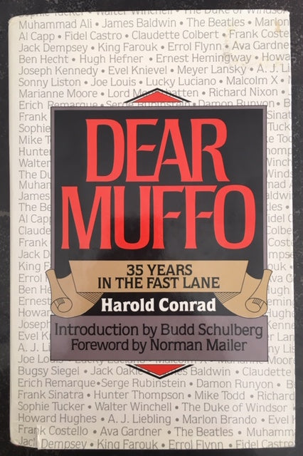 1982 HAROLD CONRAD (1910-1991) Signed Book "DEAR MUFFO" - Boxing Promoter, Press Agent, Manager and Writer