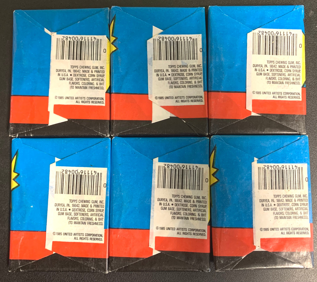 1985 Topps ROCKY IV Boxing Cards Unopened Lot of (6) Wax Packs ROCKY vs. DRAGO