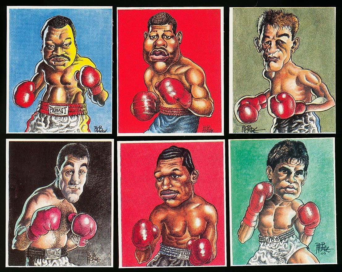 1993 John Brindley BOB HOARE WORLD BOXERS Part 2 Boxing Card Set (6) JULIO CESAR CHAVEZ, JOE LOUIS ++