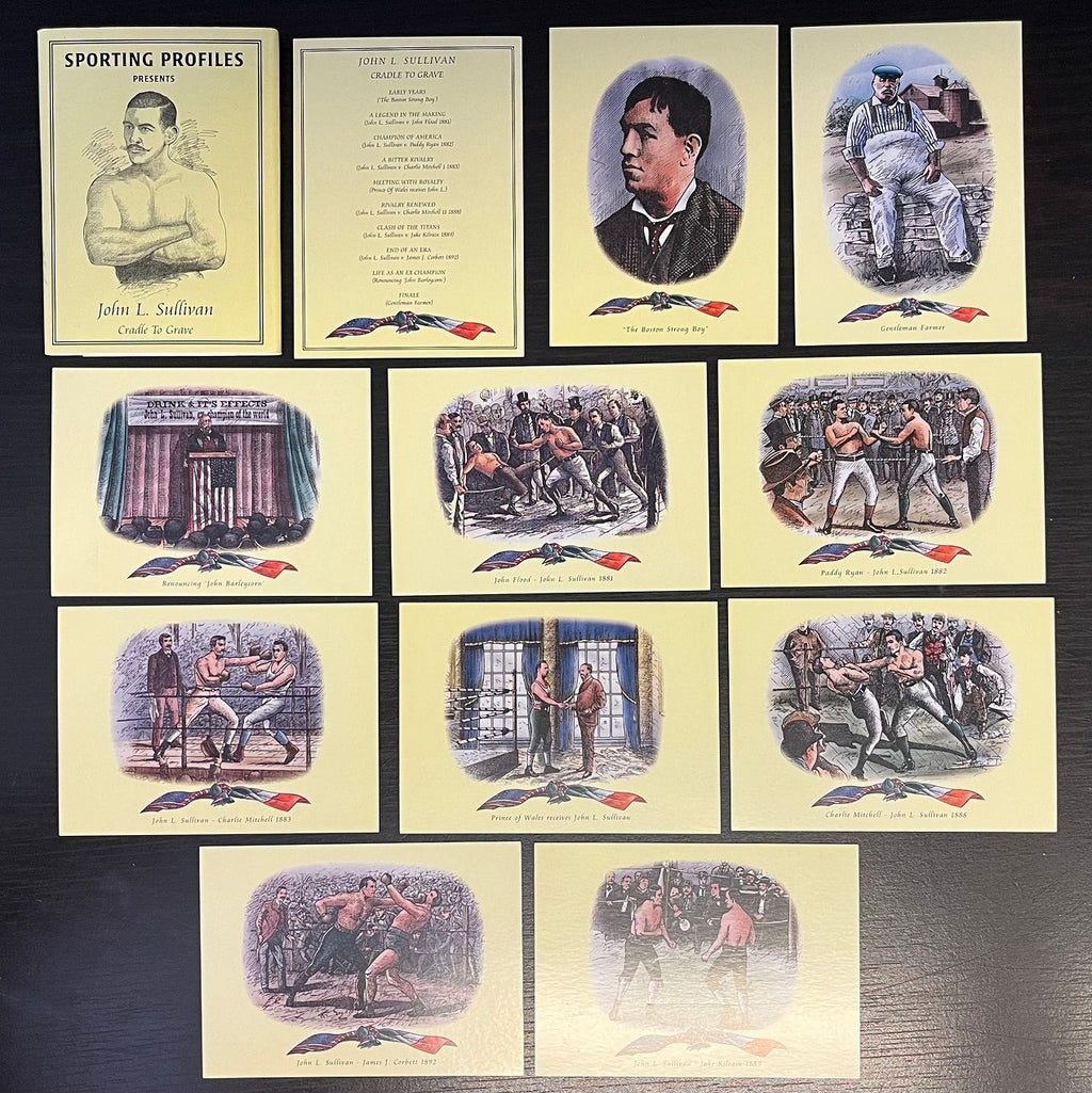 1997 Sporting Profiles JOHN L. SULLIVAN "Cradle To Grave" Complete Set (10) Boxing Cards