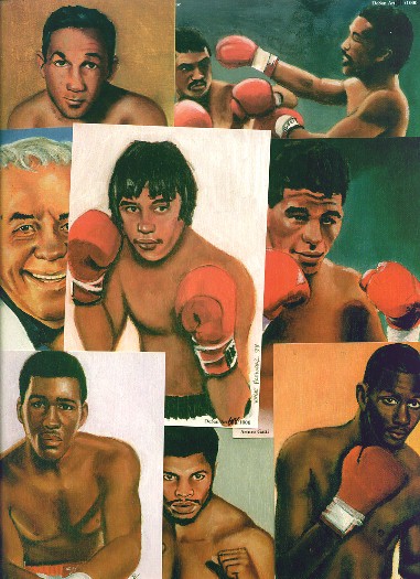 1998 DeSan Boxing Limited Edition Postcard Sized Art Card Set (8) - Arturo Gatti, Aaron Pryor, Alexis Arguello +++