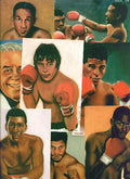1998 DeSan Boxing Limited Edition Postcard Sized Art Card Set (8) - Arturo Gatti, Aaron Pryor, Alexis Arguello +++