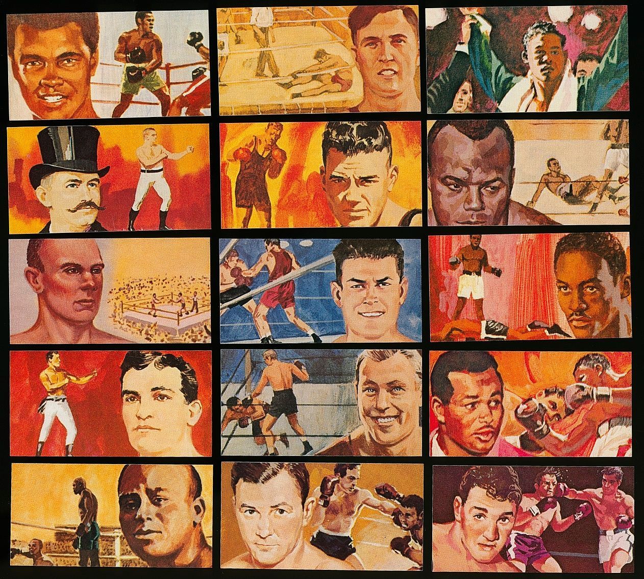 2003 Sporting Profiles BOXING GREATS Card Set (15) MUHAMMAD ALI, JACK JOHNSON, JOE LOUIS, JOHN L. SULLIVAN +++