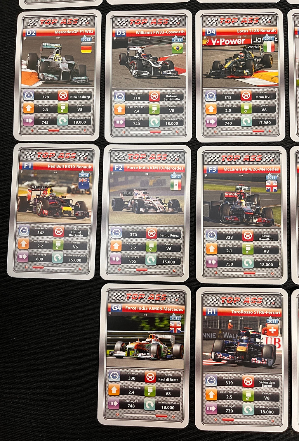 2018 Altenburger FORMULA 1 Complete Set (32) F1 Cards LEWIS HAMILTON (4), SEBASTIAN VETTEL(4), FERNANDO ALONSO +++