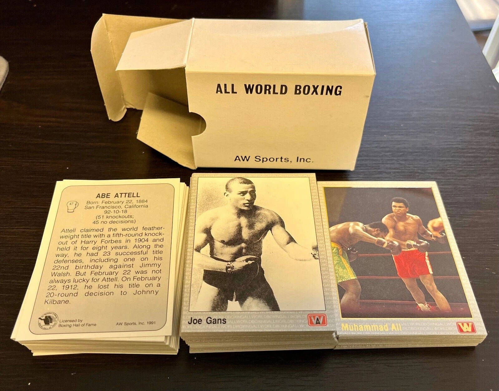 All World AW Boxing Cards - Complete 1991 Factory Issued Box Set of 149 Cards