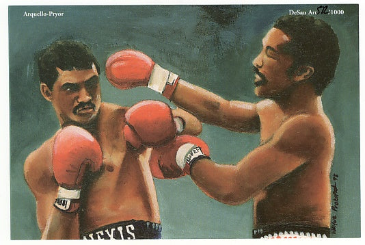 1998 DeSan Boxing Limited Edition Postcard Sized Art Card Set (8) - Arturo Gatti, Aaron Pryor, Alexis Arguello +++