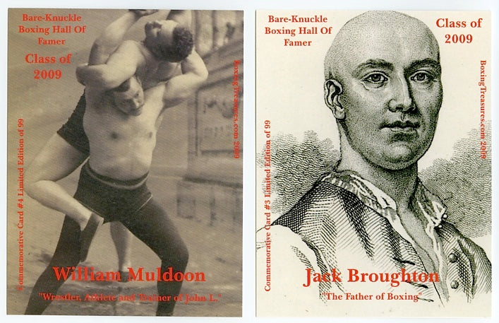 2009 Boxing Cards BARE-KNUCKLE BOXING HALL OF FAME Inaugural Limited Edition Complete Set of 10 Cards