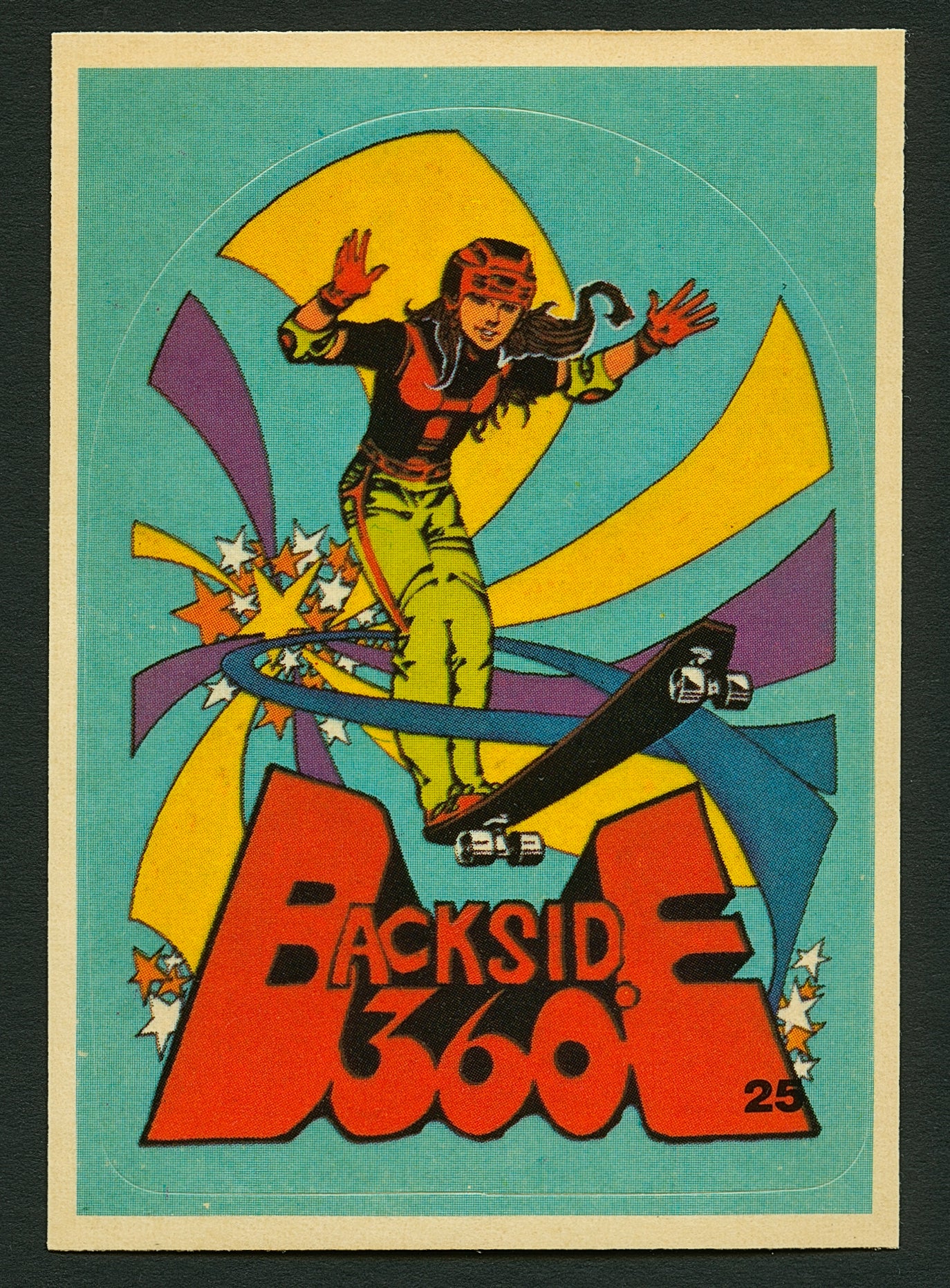 1978 Donruss STEVE SCHISLER All-Pro Skateboard Trading Card BACKSIDE 360 #25