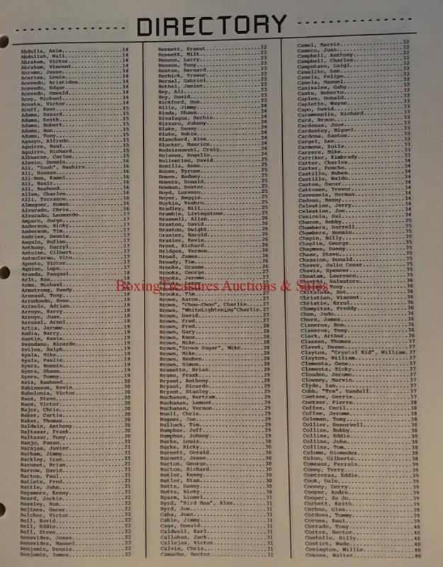 1984 COMPUTER BOXING UPDATE VOLUME 2 Record Book by Ralph Citro INDEX PICTURED