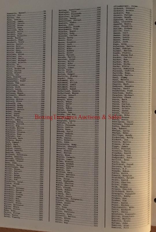 1984 COMPUTER BOXING UPDATE VOLUME 2 Record Book by Ralph Citro INDEX PICTURED