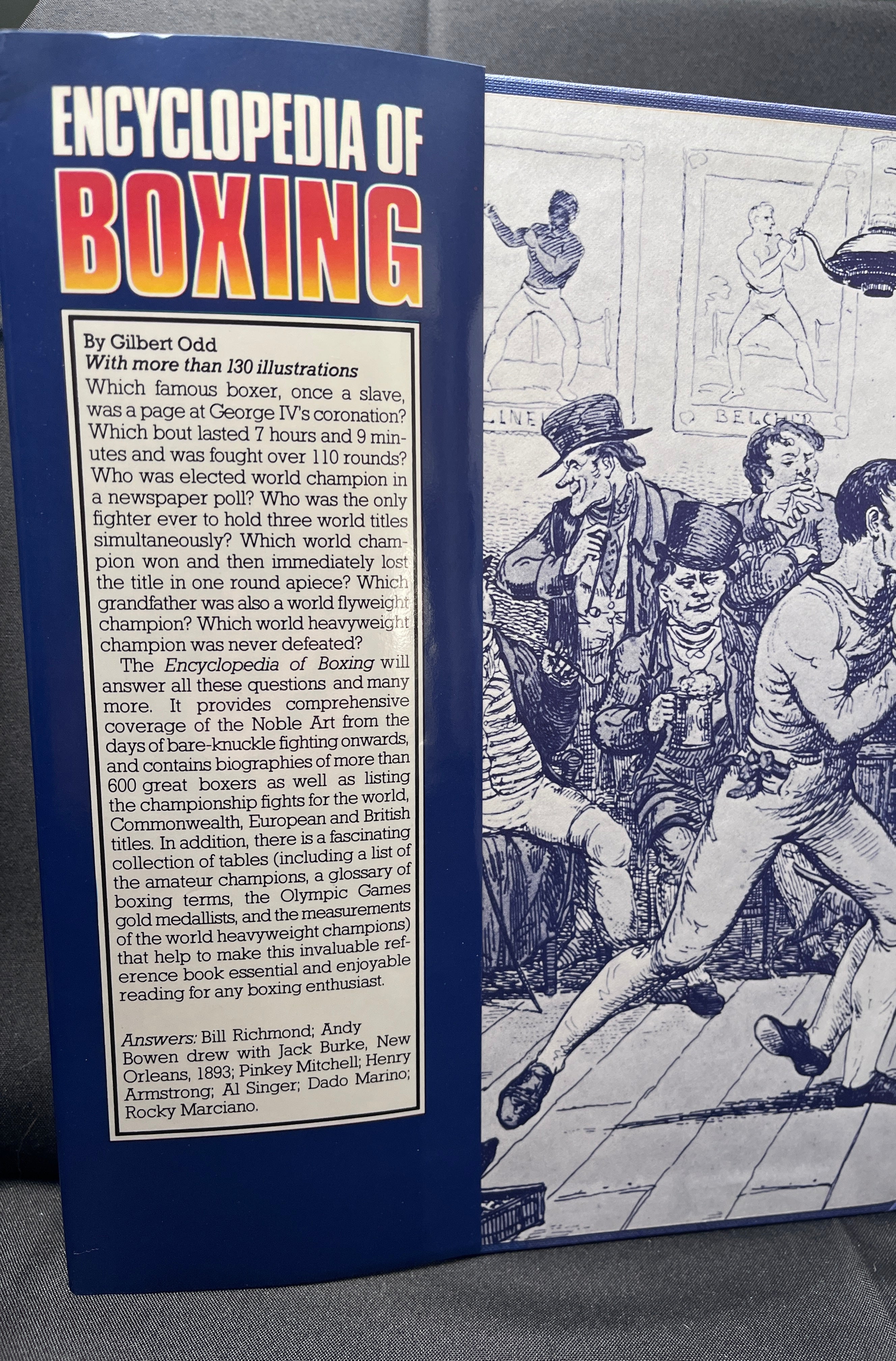 The Encyclopedia Of Boxing by Gilbert Odd - 1983 Edition Boxing Book (Hardcover w/Dustjacket)