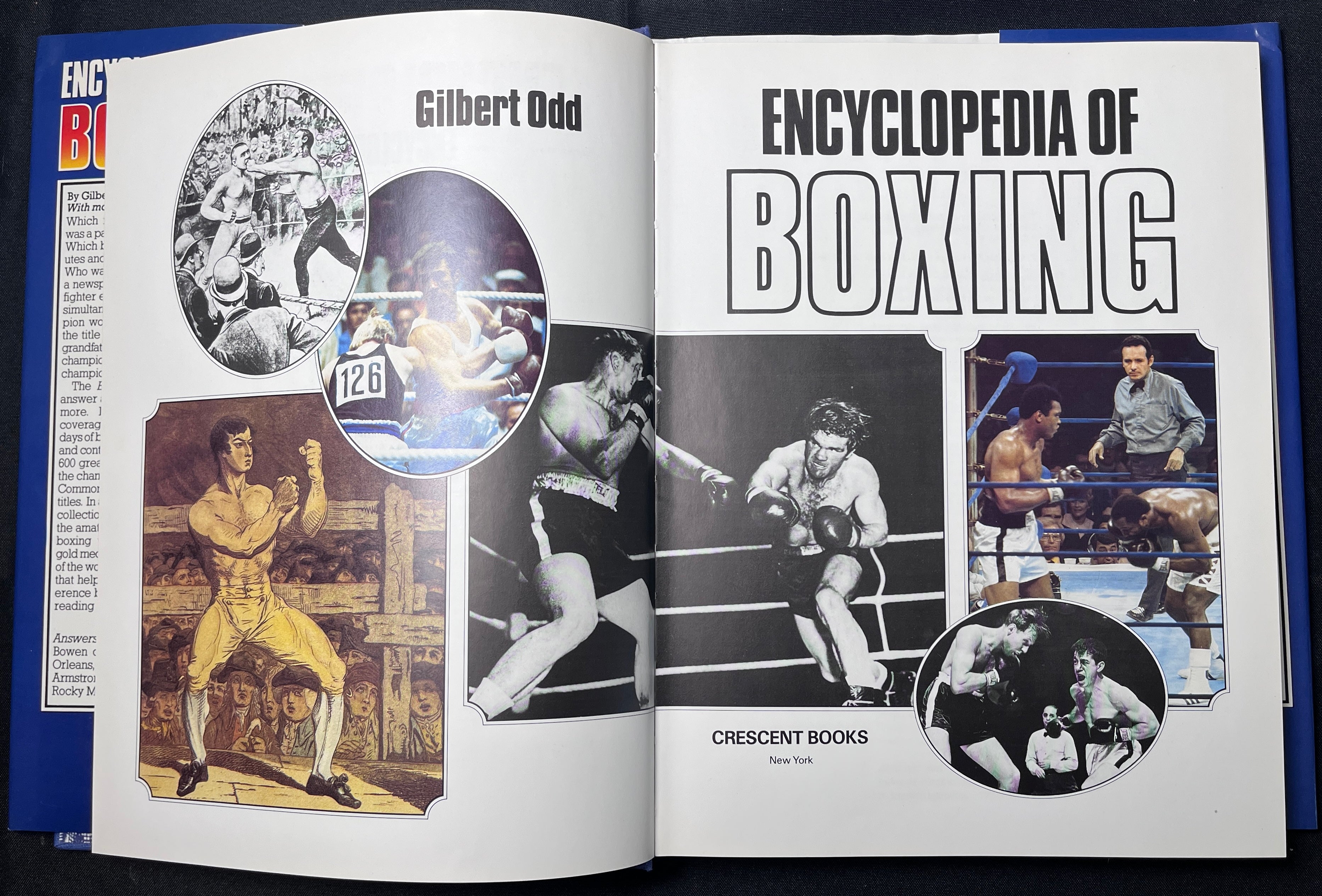 The Encyclopedia Of Boxing by Gilbert Odd - 1983 Edition Boxing Book (Hardcover w/Dustjacket)
