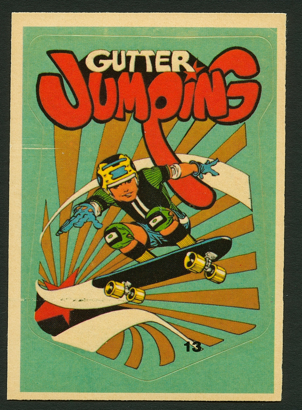 1978 Donruss BRUCE LOGAN All-Pro Skateboard Trading Card GUTTER JUMPING