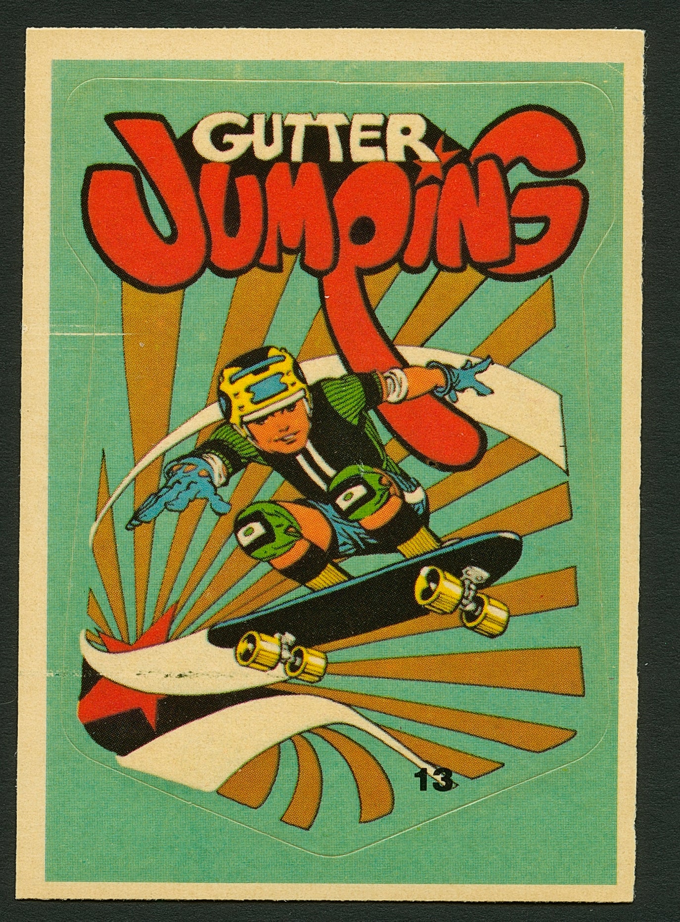 1978 Donruss BRUCE LOGAN All-Pro Skateboard Trading Card GUTTER JUMPING