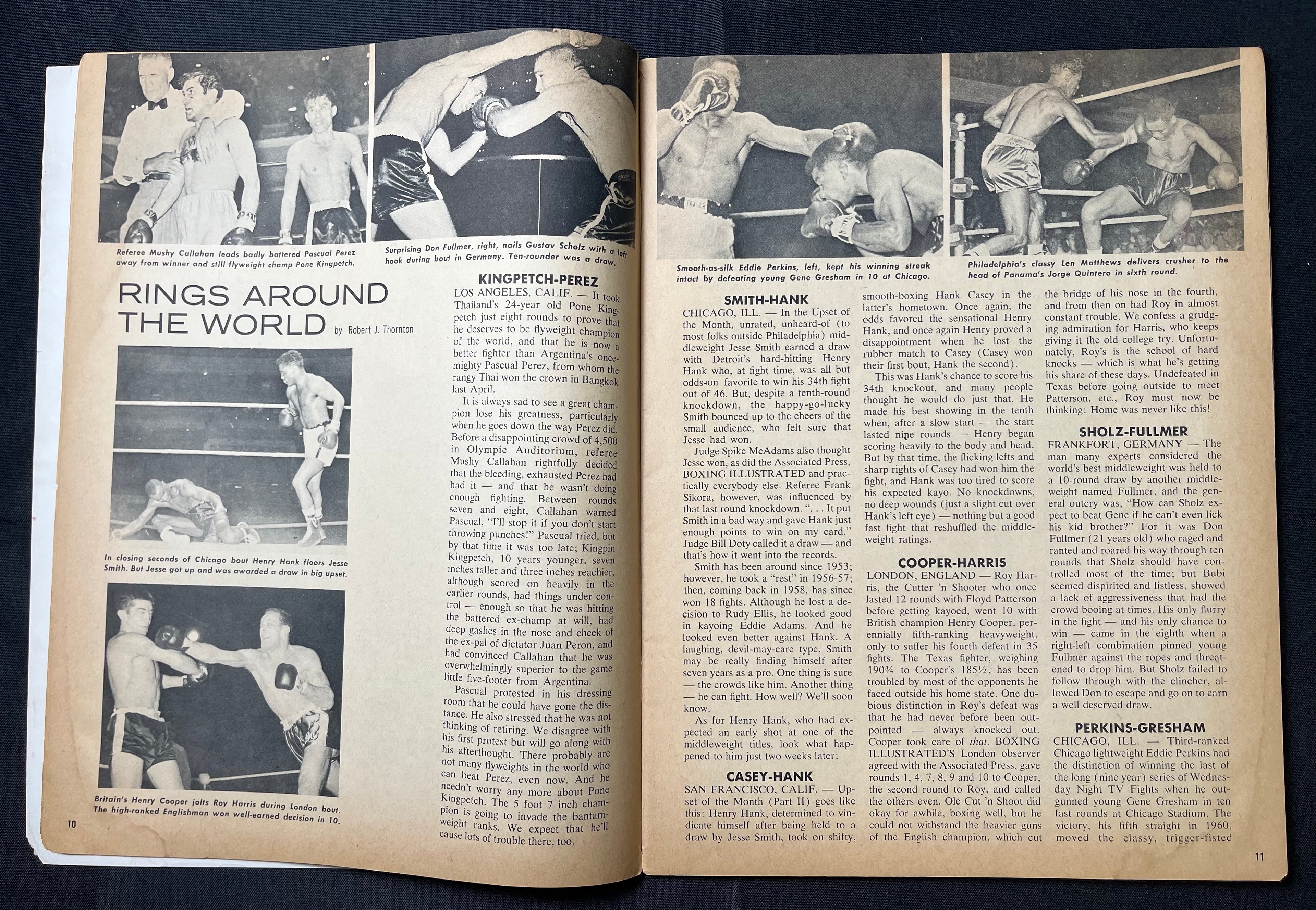 1960 December - Boxing Illustrated - Archie Moore on Cover, early Cassius Clay/Muhammad Ali feature article