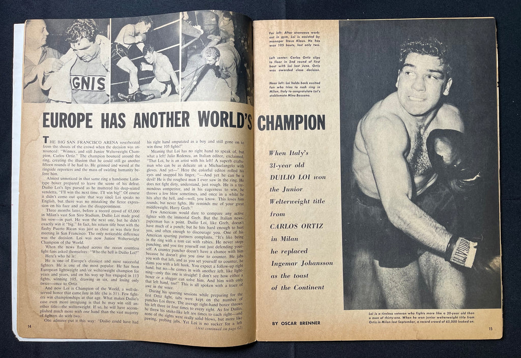 1960 December - Boxing Illustrated - Archie Moore on Cover, early Cassius Clay/Muhammad Ali feature article