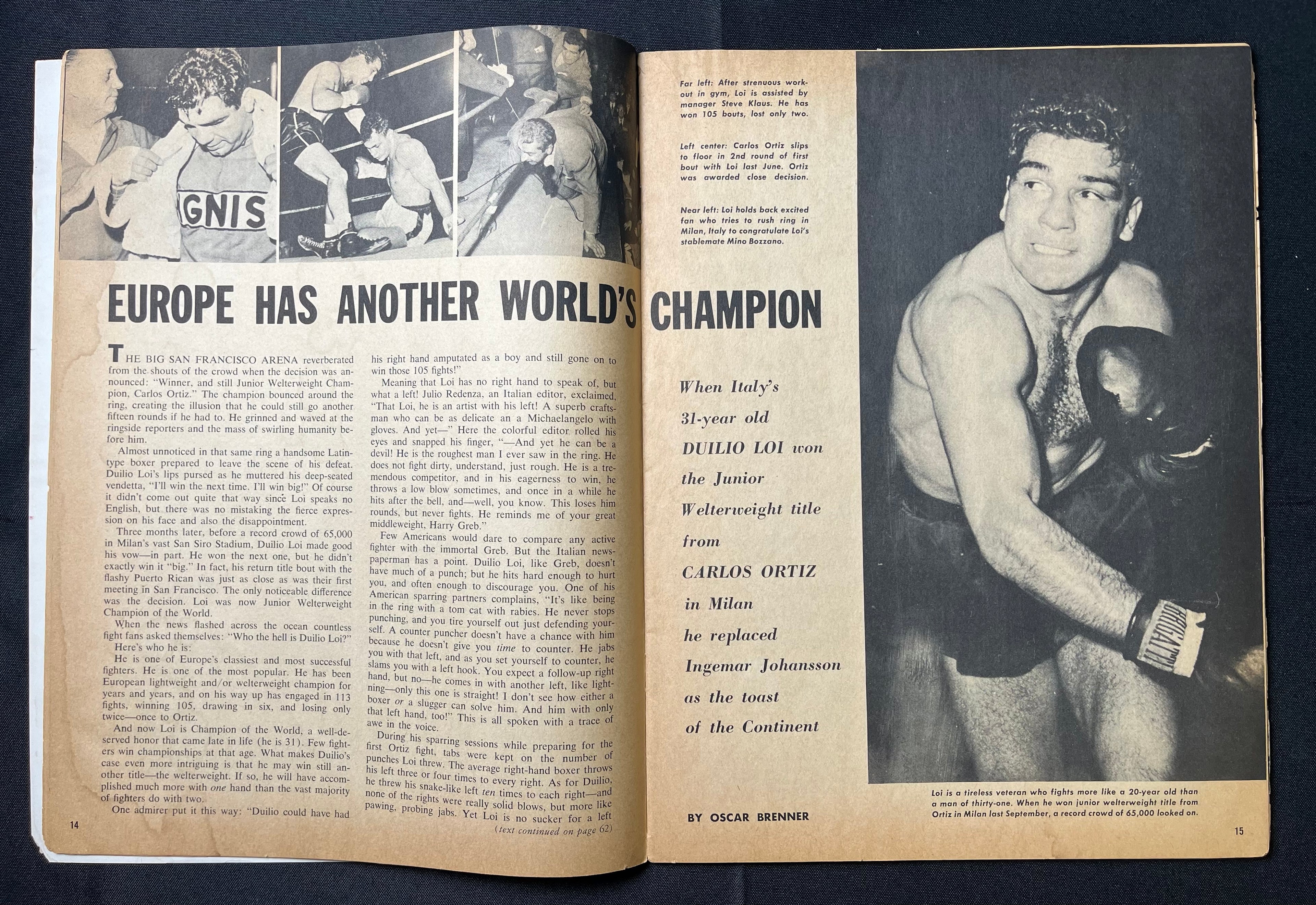 1960 December - Boxing Illustrated - Archie Moore on Cover, early Cassius Clay/Muhammad Ali feature article