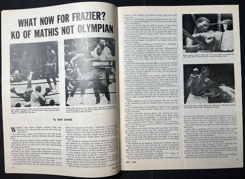 1968 May - The Ring Magazine - Jimmy Ellis vs. Jerry Quarry on cover