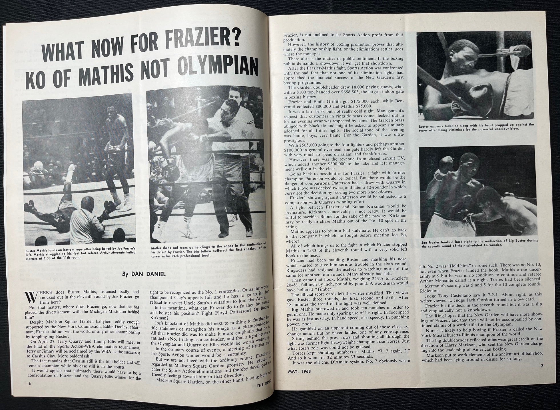 1968 May - The Ring Magazine - Jimmy Ellis vs. Jerry Quarry on cover