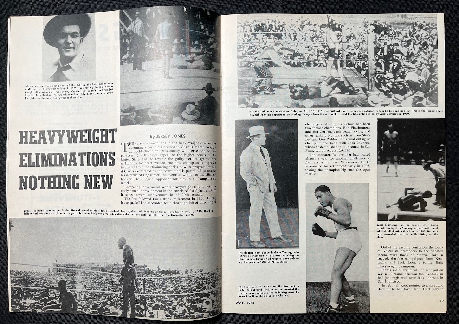 1968 May - The Ring Magazine - Jimmy Ellis vs. Jerry Quarry on cover