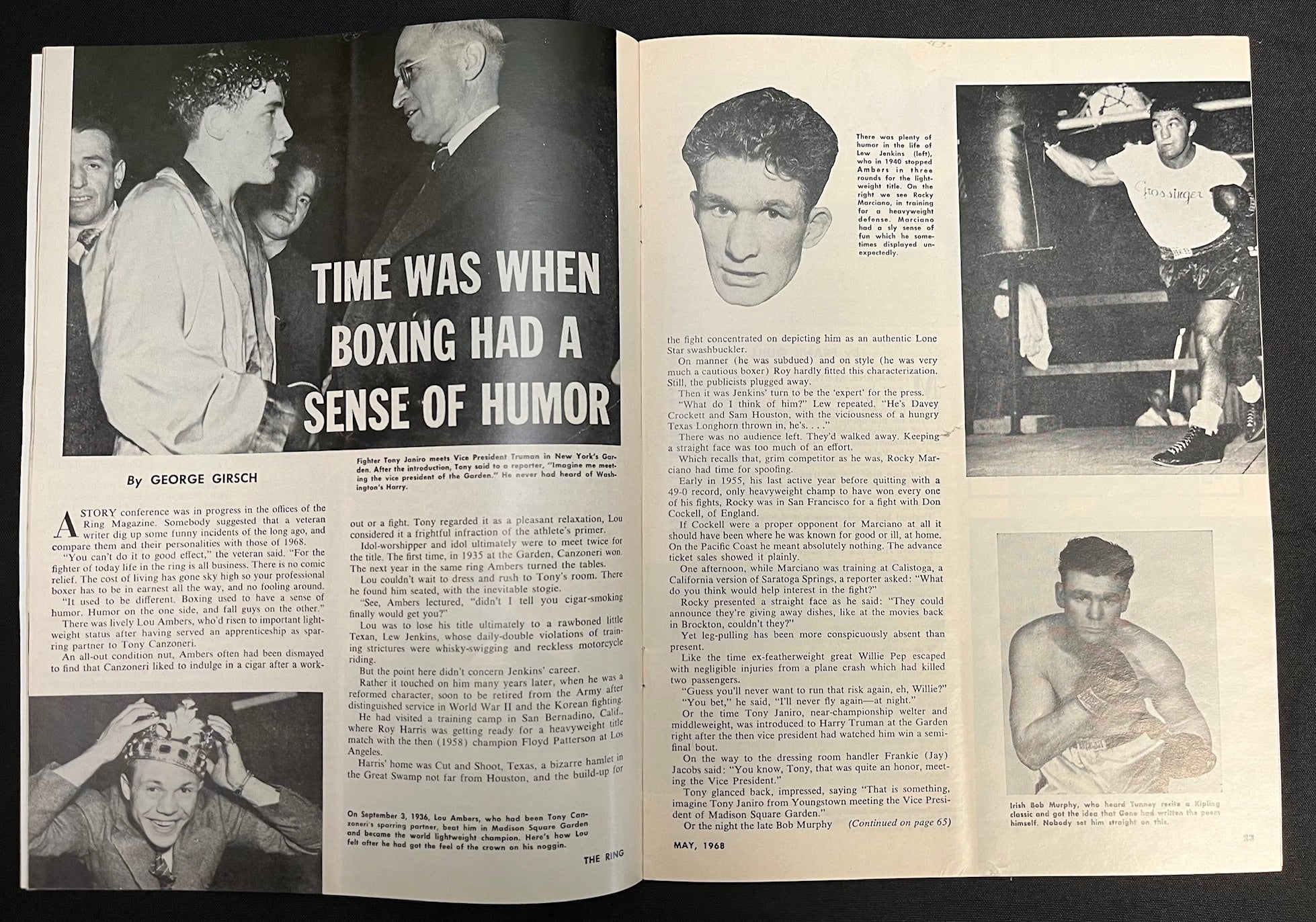 1968 May - The Ring Magazine - Jimmy Ellis vs. Jerry Quarry on cover