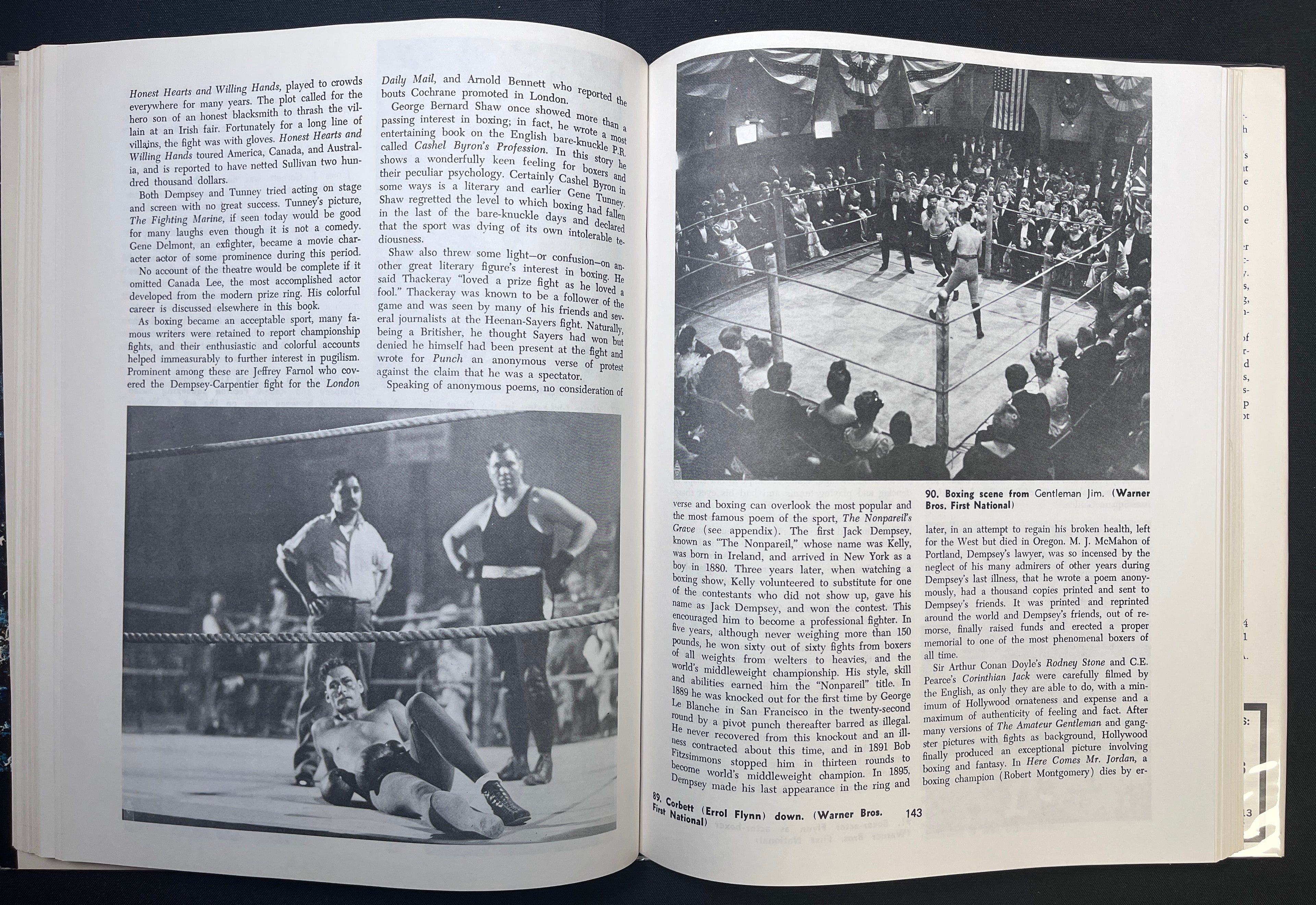 The Saga Of The Fist by John Grombach - 1977 Edition Boxing Book (Hardcover with Dustjacket) - "The 9000 Year Story of Boxing in Text and Pictures"