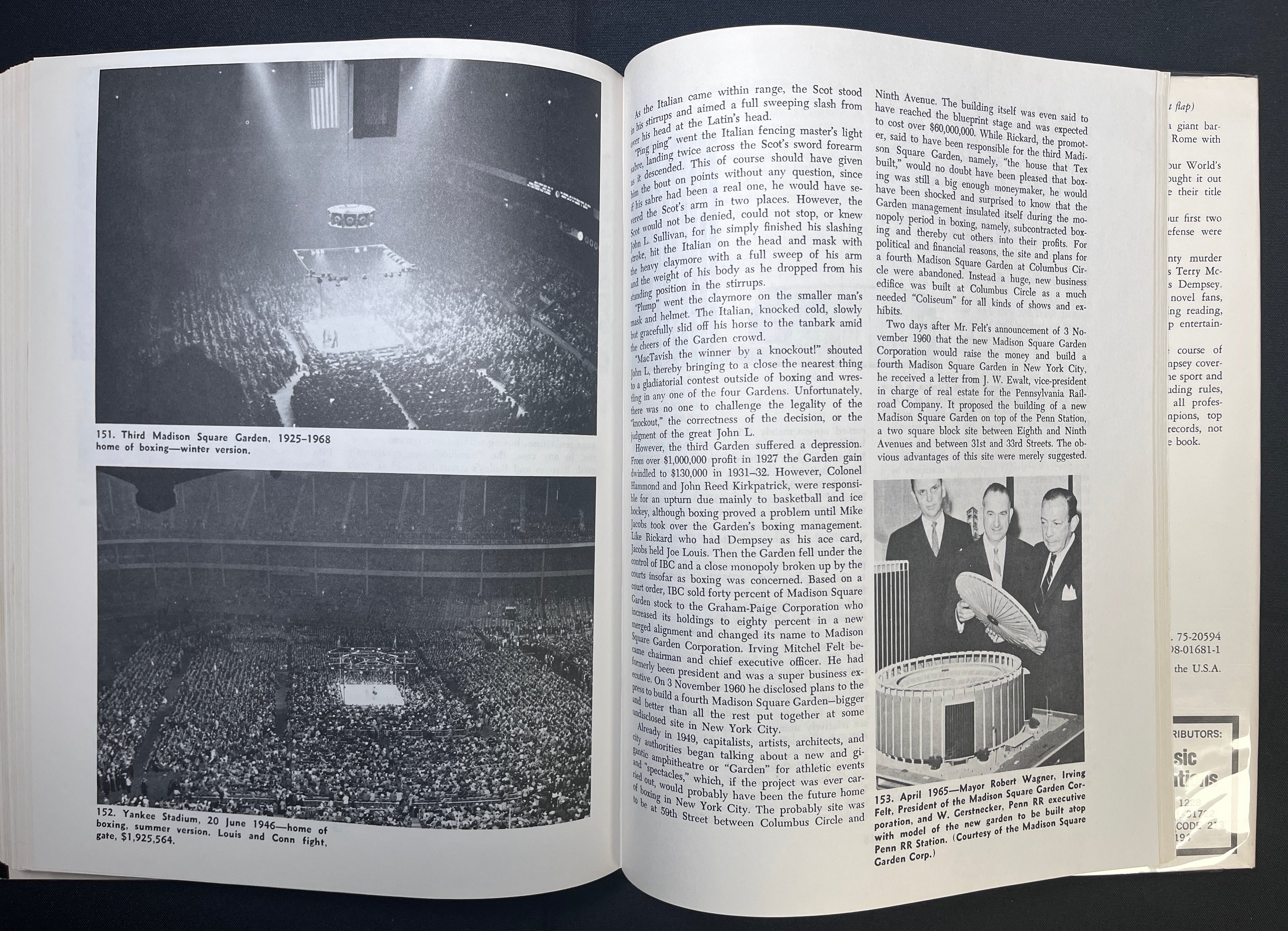 The Saga Of The Fist by John Grombach - 1977 Edition Boxing Book (Hardcover with Dustjacket) - "The 9000 Year Story of Boxing in Text and Pictures"
