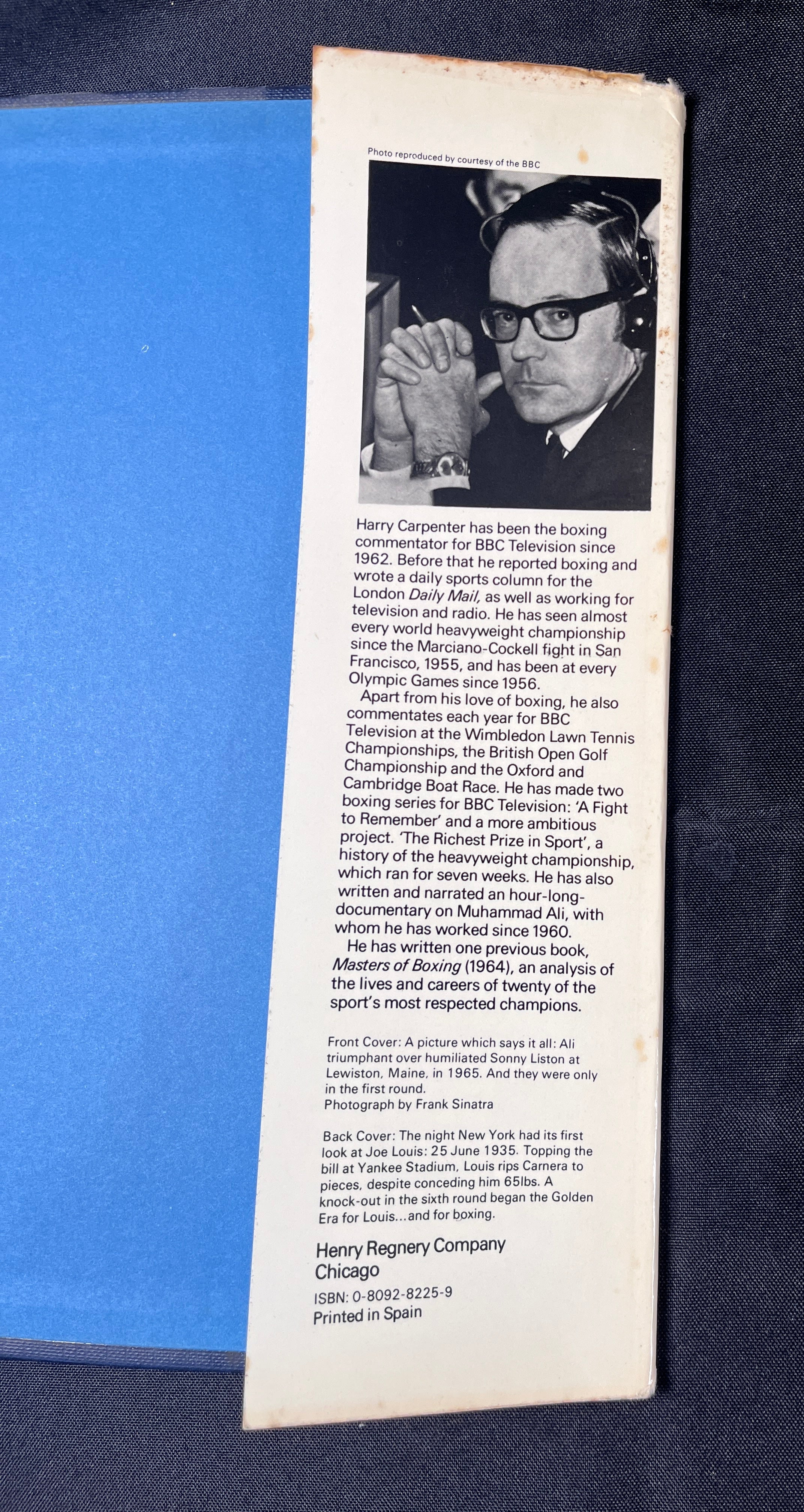 Boxing : A Pictorial History by Harry Carpenter with a foreword by Muhammad Ali - 1975 Edition Boxing Book (Hardcover w/ Dustjacket)