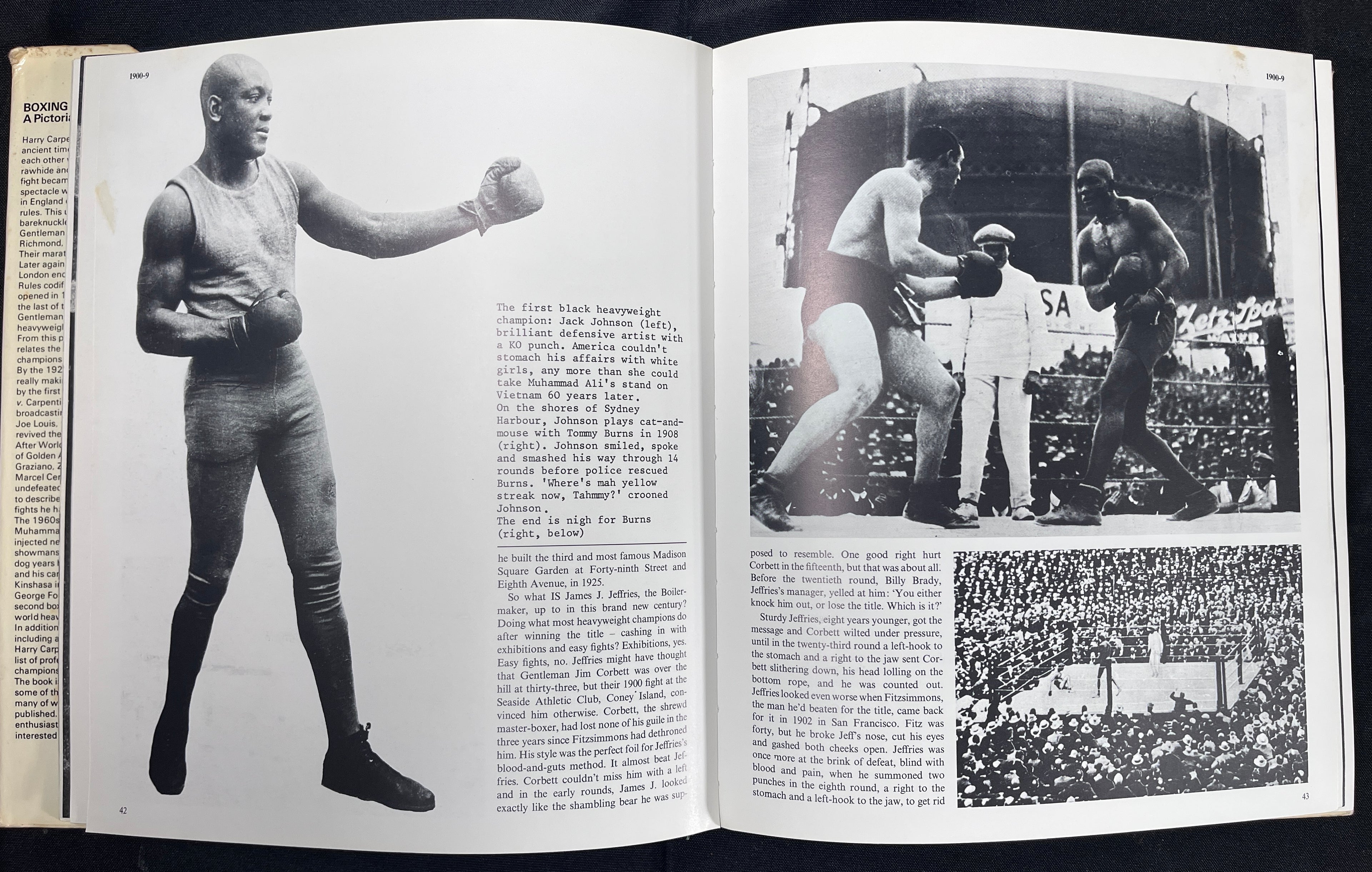 Boxing : A Pictorial History by Harry Carpenter with a foreword by Muhammad Ali - 1975 Edition Boxing Book (Hardcover w/ Dustjacket)