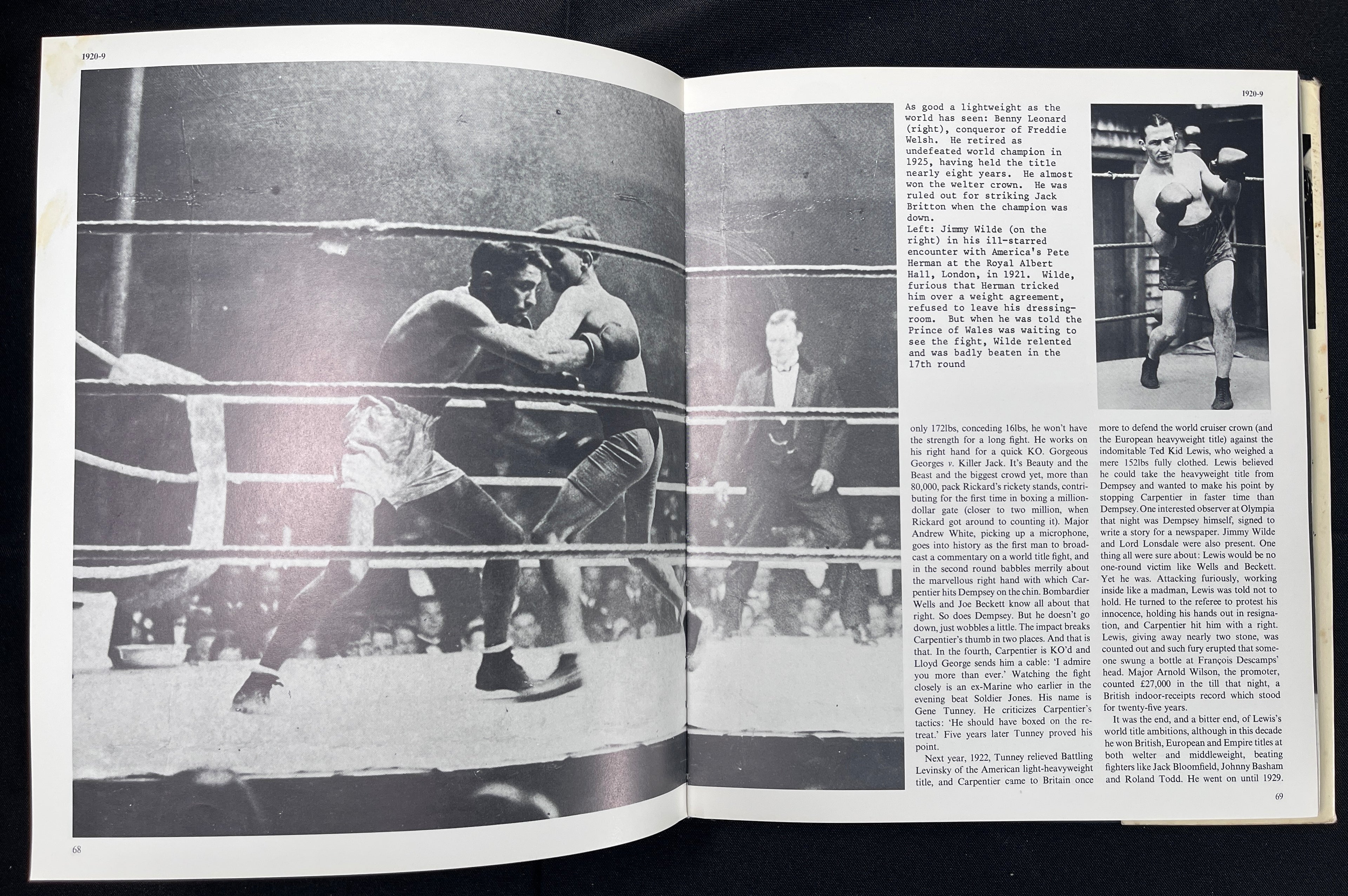 Boxing : A Pictorial History by Harry Carpenter with a foreword by Muhammad Ali - 1975 Edition Boxing Book (Hardcover w/ Dustjacket)