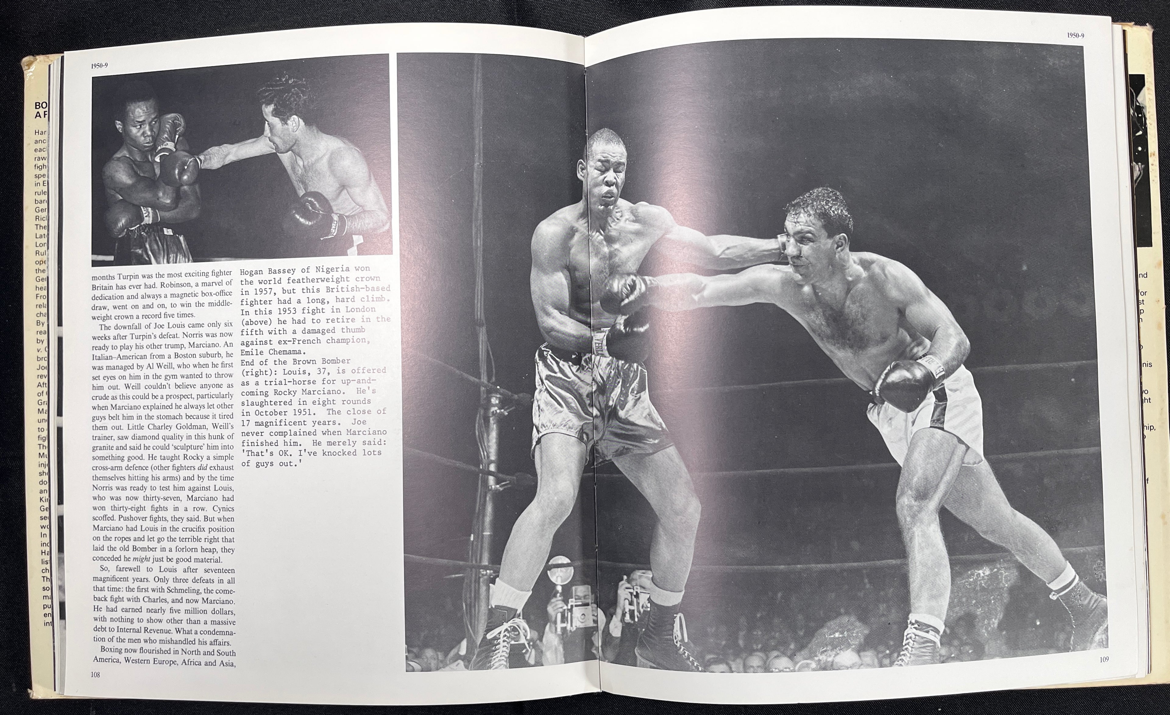 Boxing : A Pictorial History by Harry Carpenter with a foreword by Muhammad Ali - 1975 Edition Boxing Book (Hardcover w/ Dustjacket)