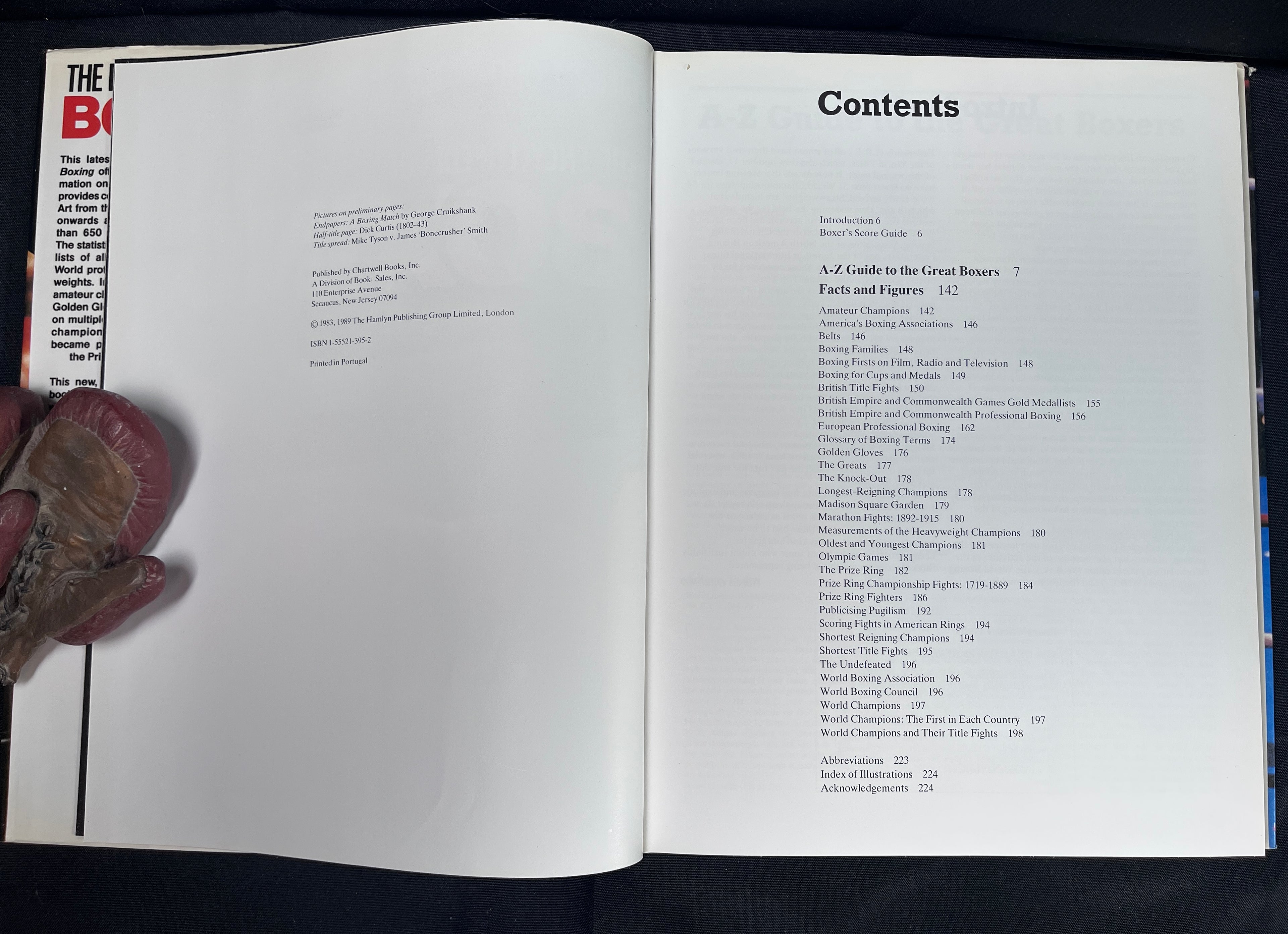 The Encyclopedia Of Boxing by Gilbert Odd - 1989 Edition Boxing Book (Hardcover w/Dustjacket)