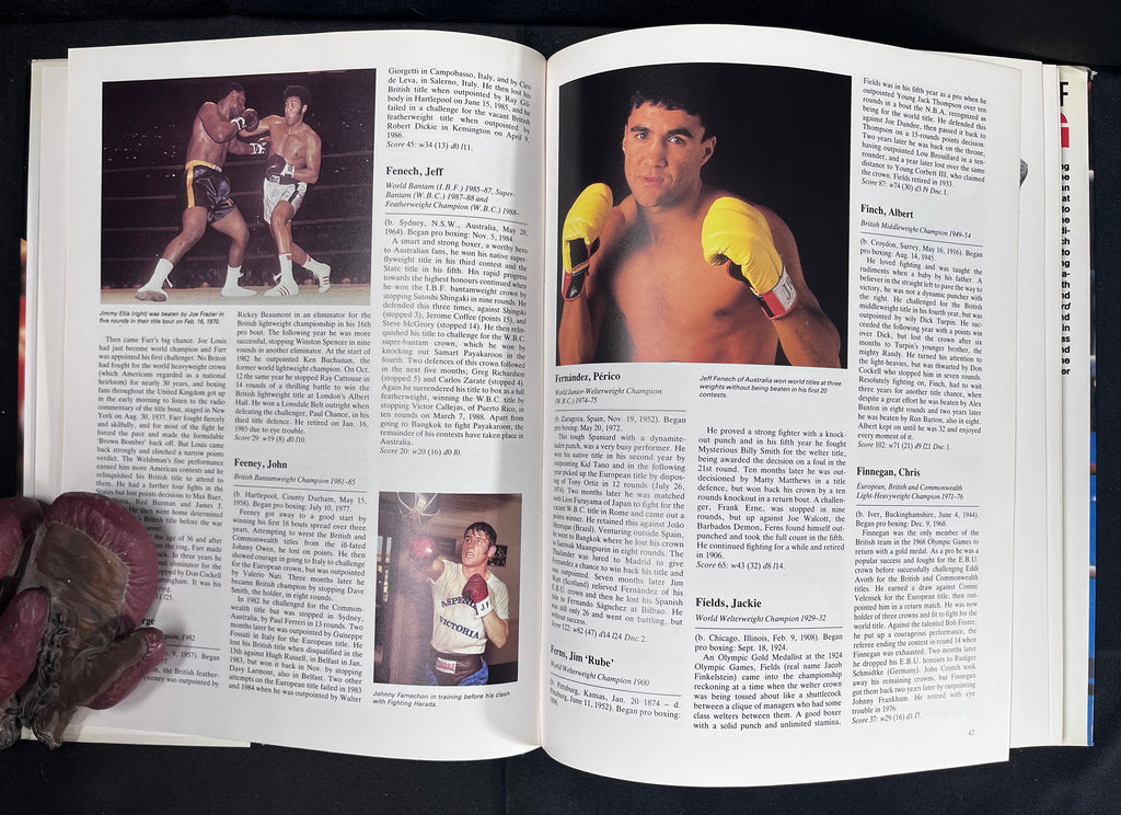 The Encyclopedia Of Boxing by Gilbert Odd - 1989 Edition Boxing Book (Hardcover w/Dustjacket)